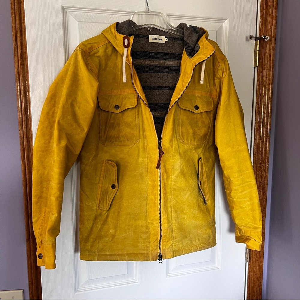 Taylor Stitch Winslow Waxed Cotton Halley Stevensons Wool Jacket Mens size 38 M - Picture 1 of 8